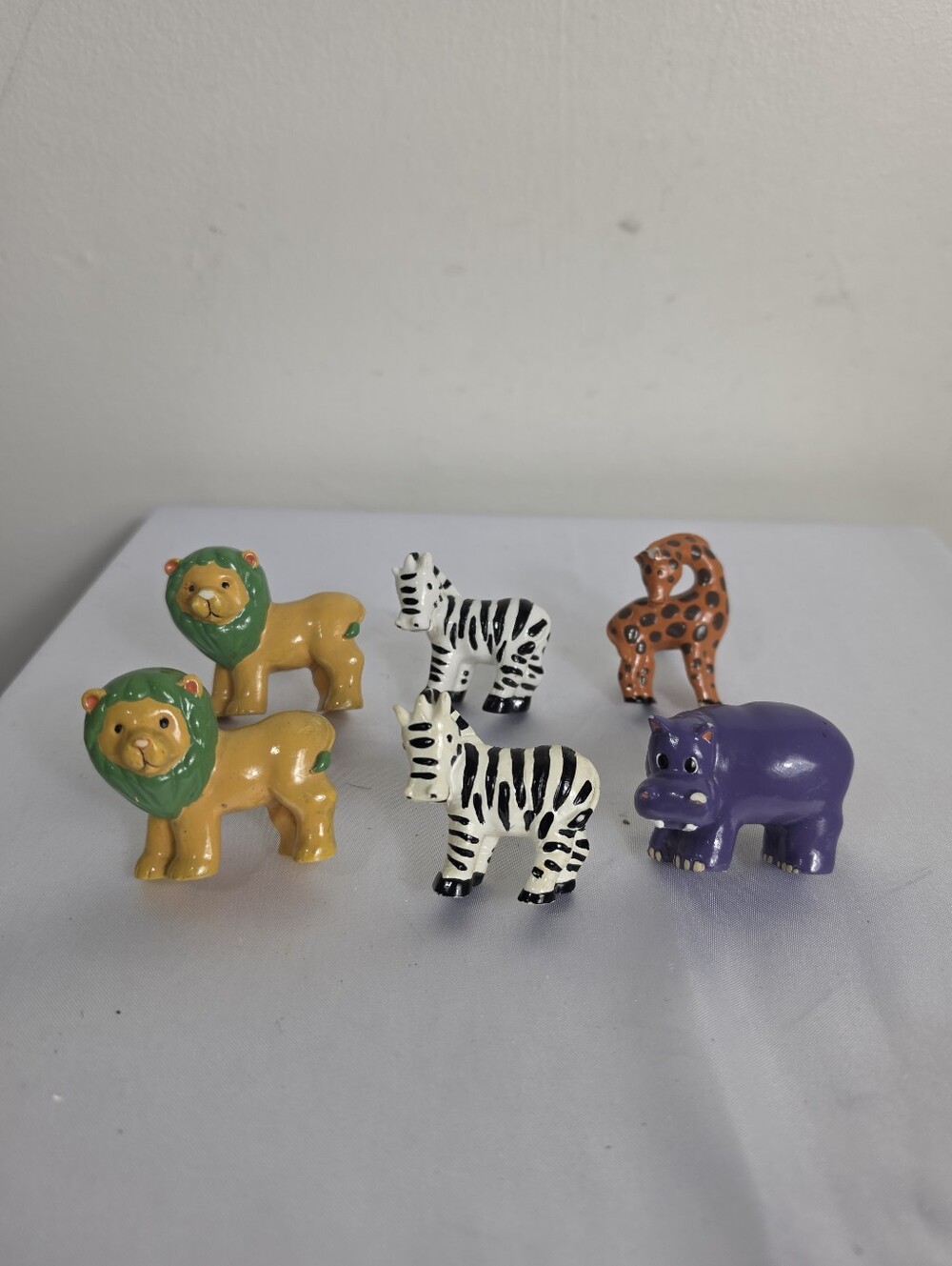 Safari Jungle Animals Cabinet Knobs Dresser Drawer Pulls Set of 6 Kids Room